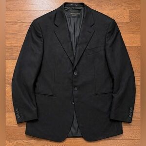 Corneliani Black Wool Blazer 48R Made in Italy Super 110s Classic